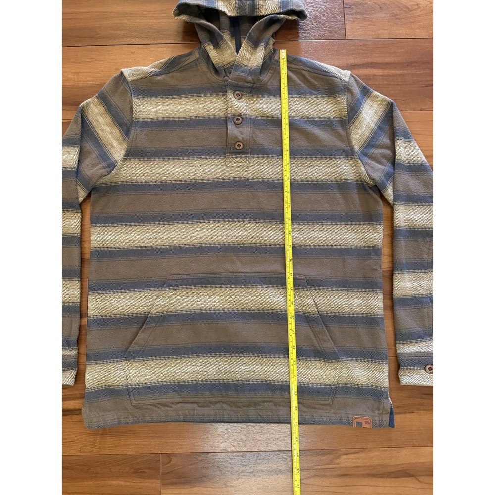 Dakota Dkota Grizzly Henley Hoodie Long Sleeve Shirt Brown Men's Size Medium - Picture 7 of 11